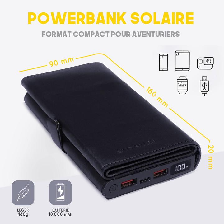 Produktbild Sunslice Tragbare Solar-Batterie 8W "Electron" (10000 mAh, 8 W)