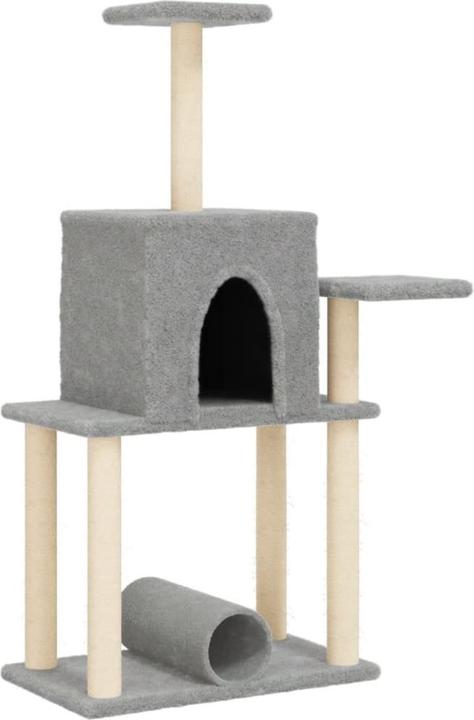 Actual product image VidaXL Kratzbaum mit Sisal-Kratzsäulen Hellgrau 122 cm,Farbe (122 cm, Light grey)