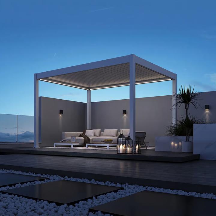 Immagine prodotto Weide elektrische Pergola 3x4m Weiss mit LED (400 cm, 300 cm)