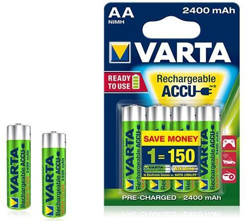 Varta Batterie rechargeable (4 pcs, AA, 2400 mAh)