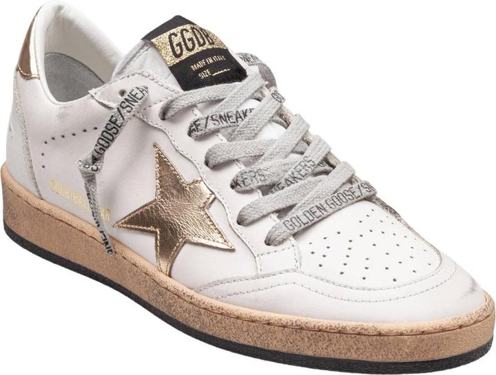 Produktbild Golden Goose ballstar sneakers in white and gold leather (42)