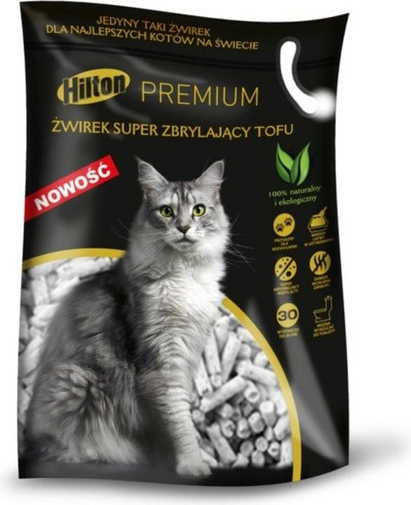 Produktbild Hilton Tofu Super-Klump-Katzenstreu - 2 5 kg (Schnell absorbierend, Antibakteriell, Nicht staubend, Neutralisierend, 2.50 kg)