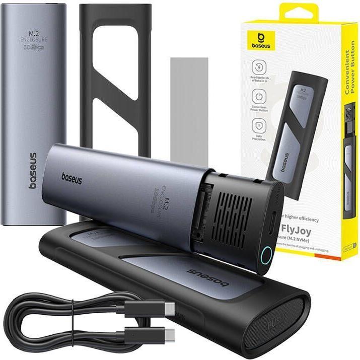 Image du produit Baseus Boîtier SSD FlyJoy Series (M.2 NVMe) Gris Espace (M.2 2242)