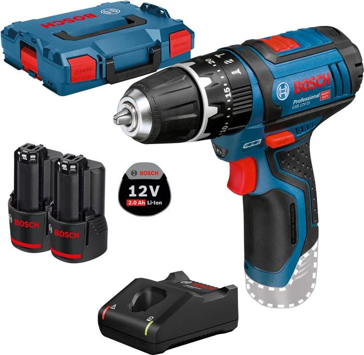 Immagine prodotto Bosch Professional GSB 10,8 2-li, 2 batterie incl. L-Boxx (Batteria ricaricabile)