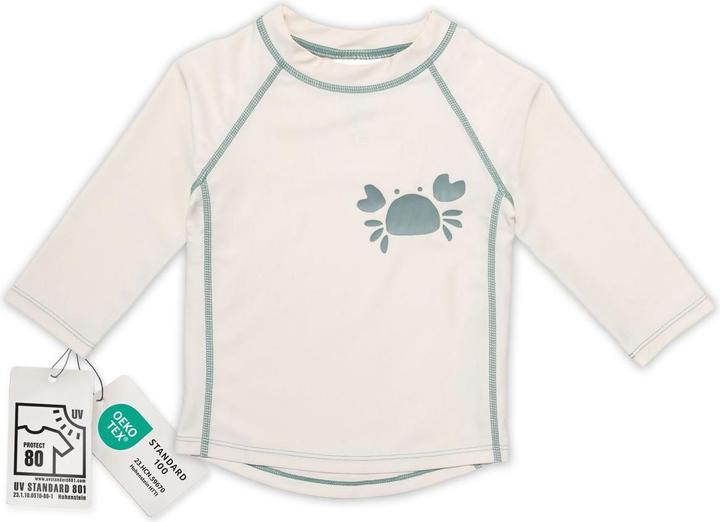 La Loona LaLoona Baby-Bademode Bade-Shirt mit UV-Schutz - Krabbe - Offwhite
