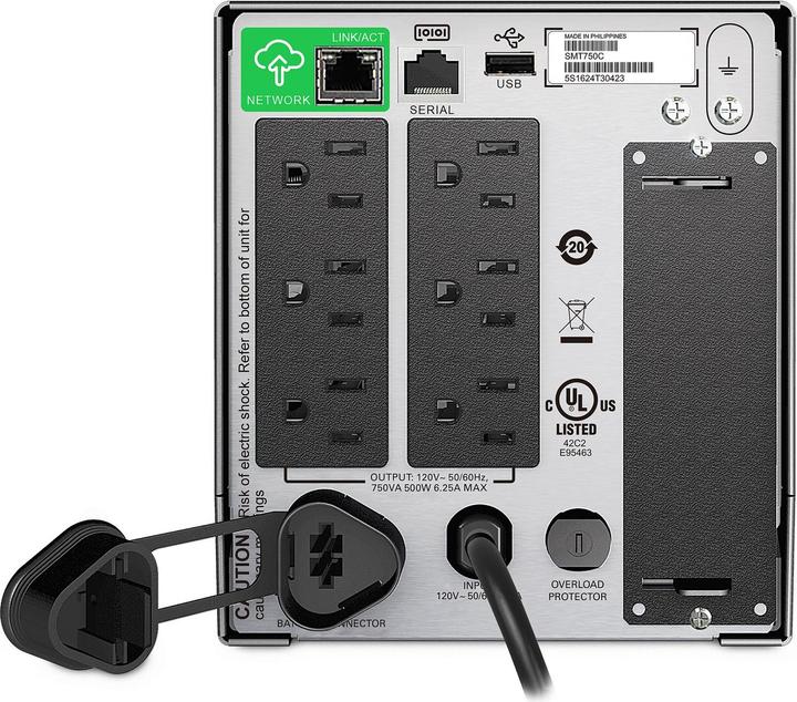 Produktbild APC Smart-UPS 750VA LCD US-Version Tower Smartslot USB with Smartconnect (750 VA, 500 W, Line-Interaktiv USV)
