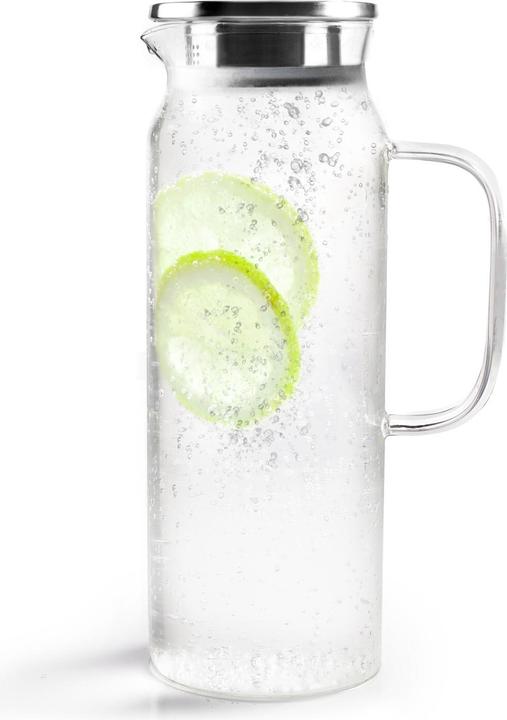 Produktbild Ibili Karaffe aus Glas 1,1 Liter Hitzebeständig, ideal für heisse und kalte Getränke (1.10 l)