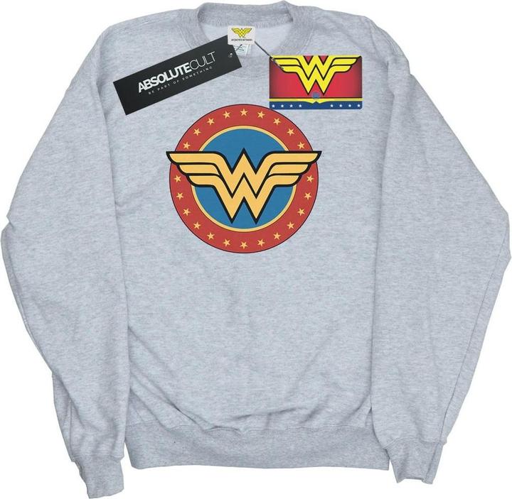 Immagine prodotto Wonder Woman Circle Logo Felpa Ragazze (140, 146)