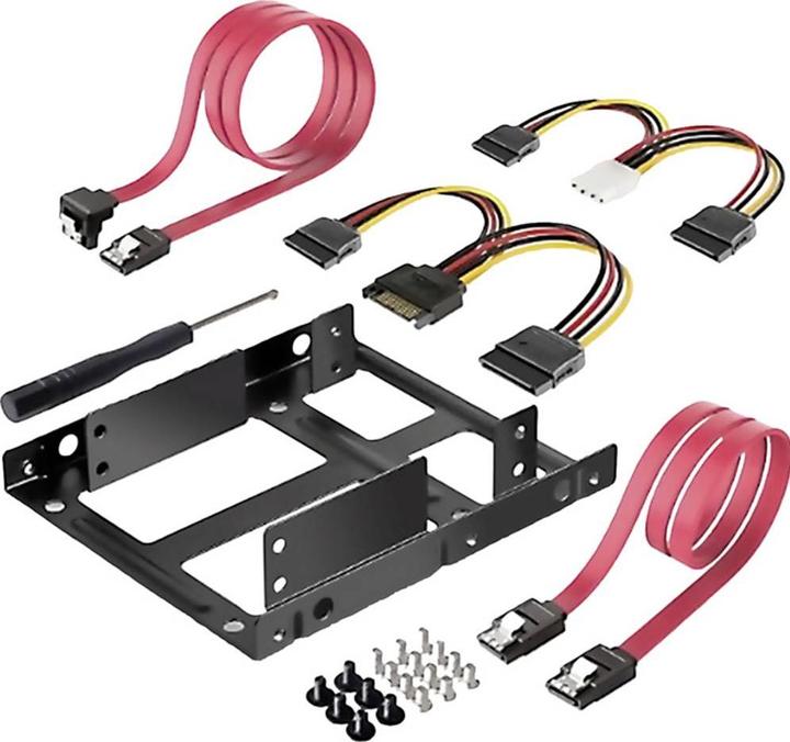 Actual product image Digitus 2-fold 2.5 HDD/SSD Inter 3.5 BAY mounting frame+cable set