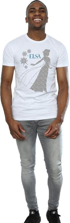 Actual product image Disney Mens Frozen Elsa Christmas Silhouette T-Shirt (XXL)
