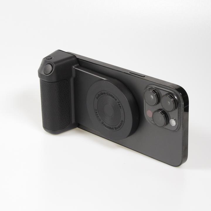 Actual product image PhoneLook MagSafe iPhone camera grip with Bluetooth trigger