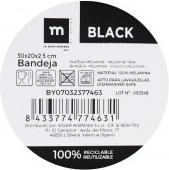 Actual product image La Mer matte black melamine tray 30x20x2.5c the medi