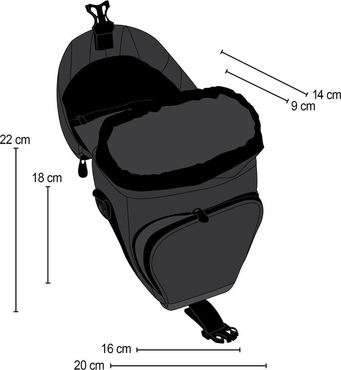 Produktbild mantona Premium Colttasche schwarz / grau (Kamera Schultertasche, Kamera Bereitschaftstasche, 5.84 l)