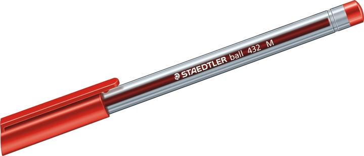 Produktbild Staedtler ball 432 Dreikantiger Kugelschreiber, Einzelprodukt, M, rot (Rot, 1 x)