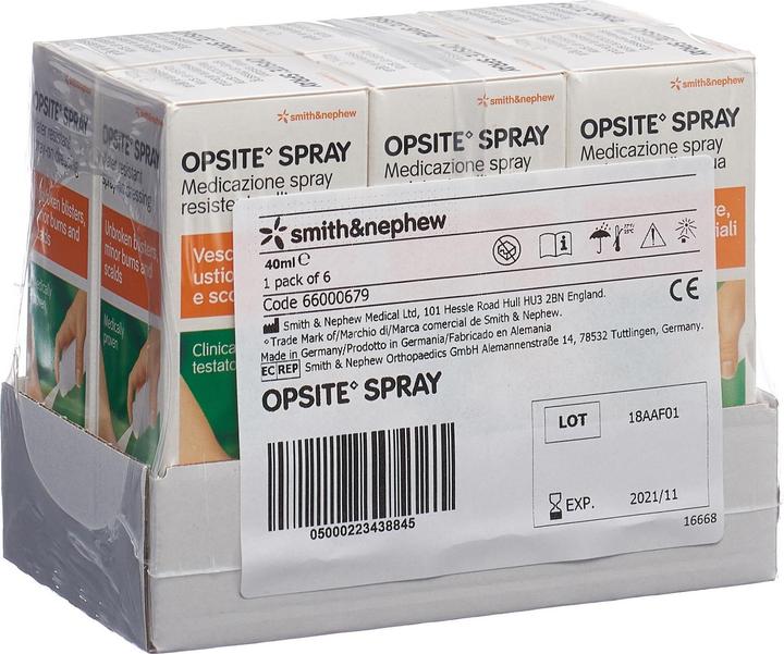 Smith & nephew Opsite spray dressing 6 x 40 ml (6 x)