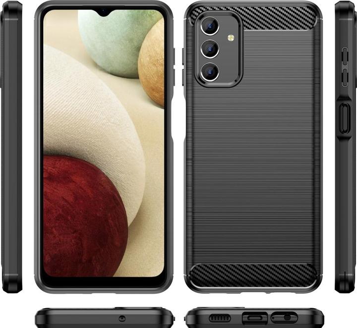 Actual product image Screenguard Samsung Galaxy A04s cover Carbon Brushed Soft TPU (Samsung Galaxy A04S)