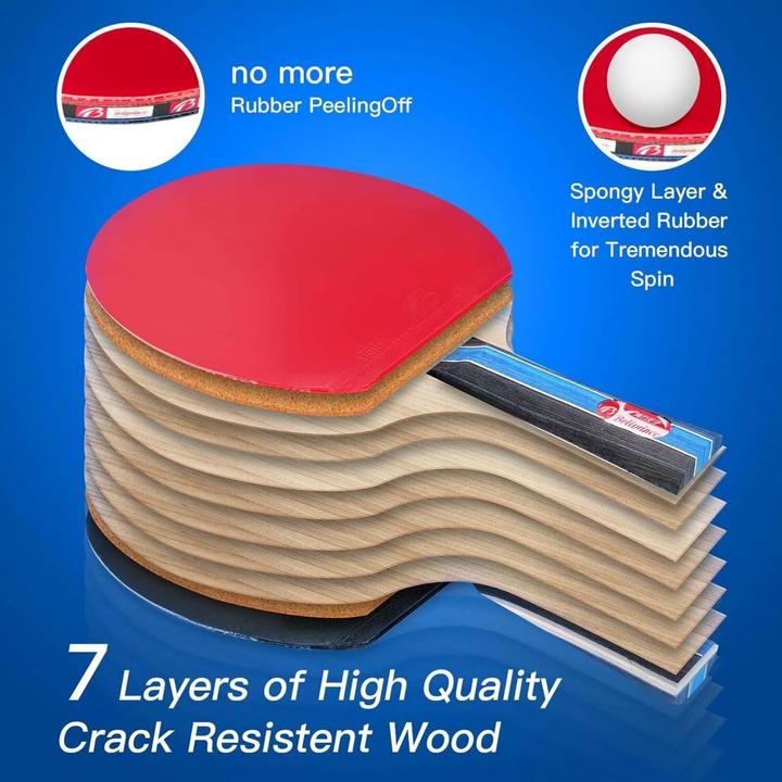 Actual product image Baozun Table tennis bat set with net