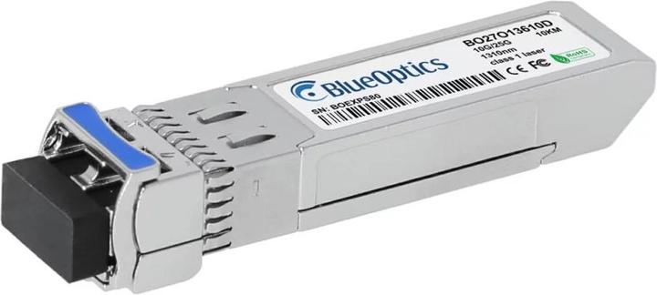Actual product image BlueOptics Cisco SFP-10/25G-LR-I compatible SFP28 transceiver for singlemode 10 or 25 Gigabit highspeed data