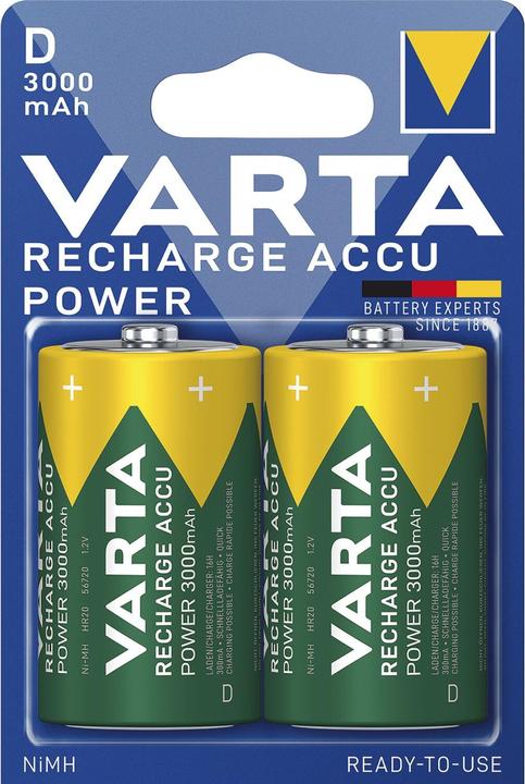 Produktbild Varta Recharge Accu Power (2 Stk., D, 3000 mAh)