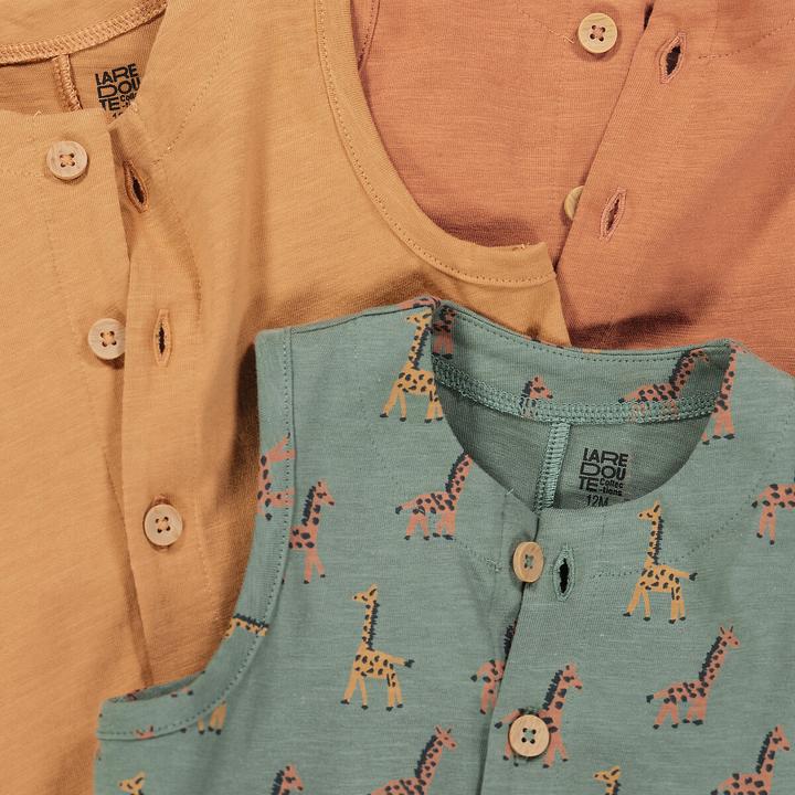 Produktbild La Redoute Collections 3er-Pack Kurzoveralls (86)