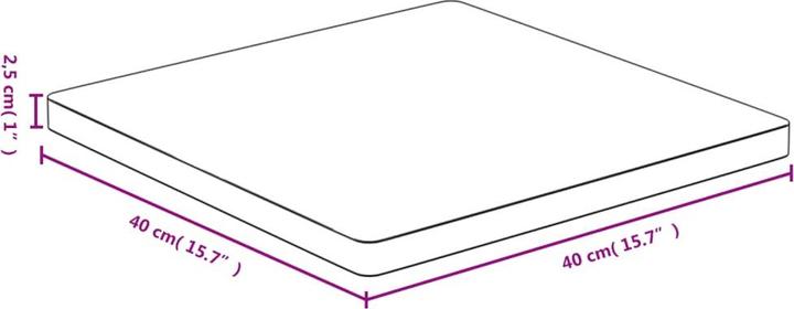 Actual product image VidaXL Weston (40 x 40 x 2,5 cm)