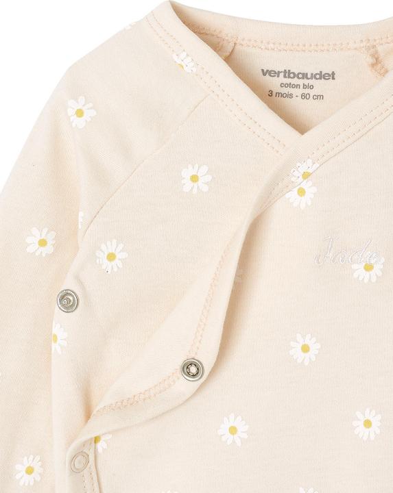 Produktbild Vertbaudet Bio-Kollektion: Mitwachsender Baby Wickelbody mit Gänseblümchen (74)