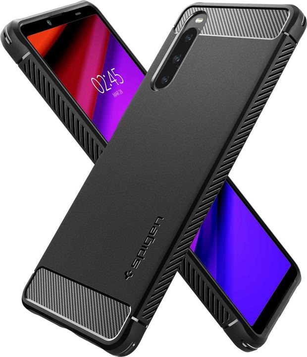 Actual product image Spigen Rugged Armor Sony Xperia 10 V czarny/black ACS06202 (Sony Xperia 10 V)