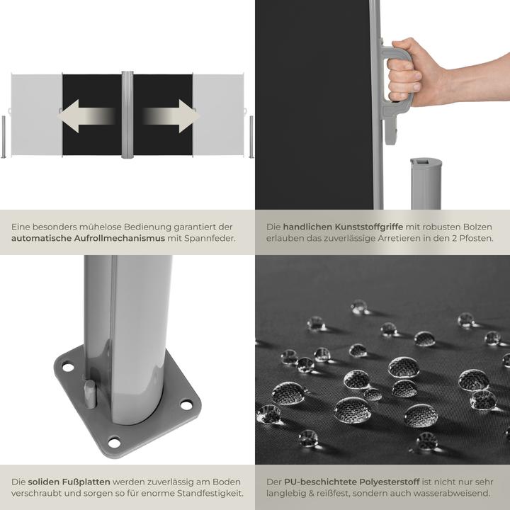 Produktbild tectake Doppel Seitenmarkise (6 m)