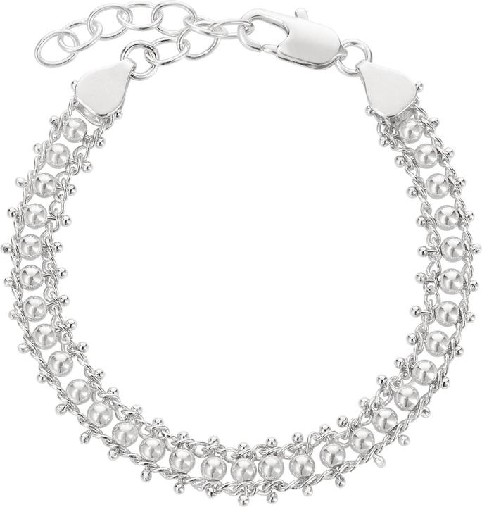 Image du produit Steinkult Bracelet argenté "Eva (20 cm, Laiton sterling argenté)