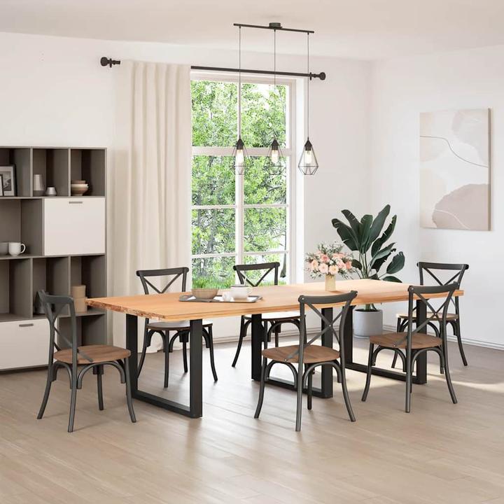Produktbild VidaXL Couchtischbeine U-Form 2 Stk. Schwarz 100x(72-73) cm Stahl Tischbein