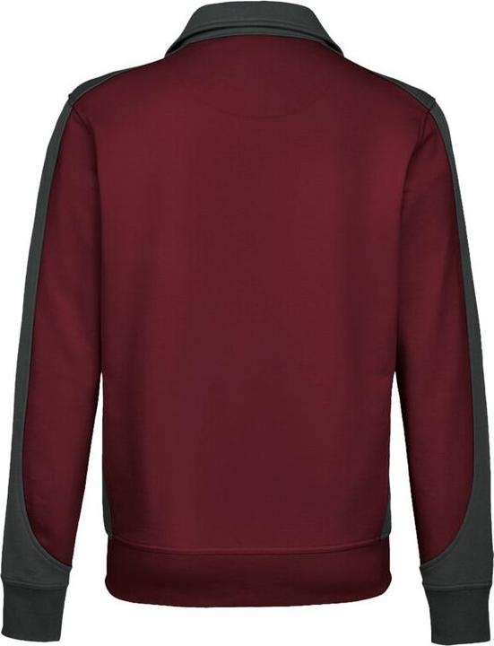 Actual product image Hakro Sweat jacket Contrast Perf wine red/anthracite Gr.3XL (3XL)