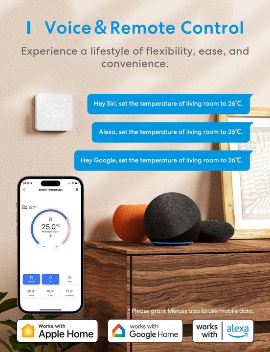 Image du produit Meross Thermostat intelligent
