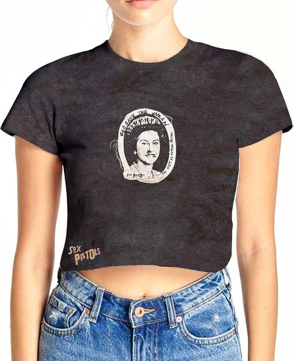 Sex Pistols God Save The Queen Crop Top (S)