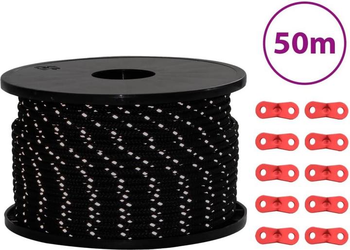 Produktbild VidaXL Zeltleine Reflektierend mit Seilspannern 50 m 5 mm