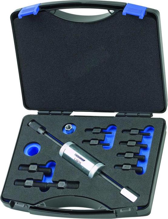 Image du produit Gedore 1.81/K-12 Jeu d'adaptateurs filetés avec marteau coulissant 700 g, 11 pièces