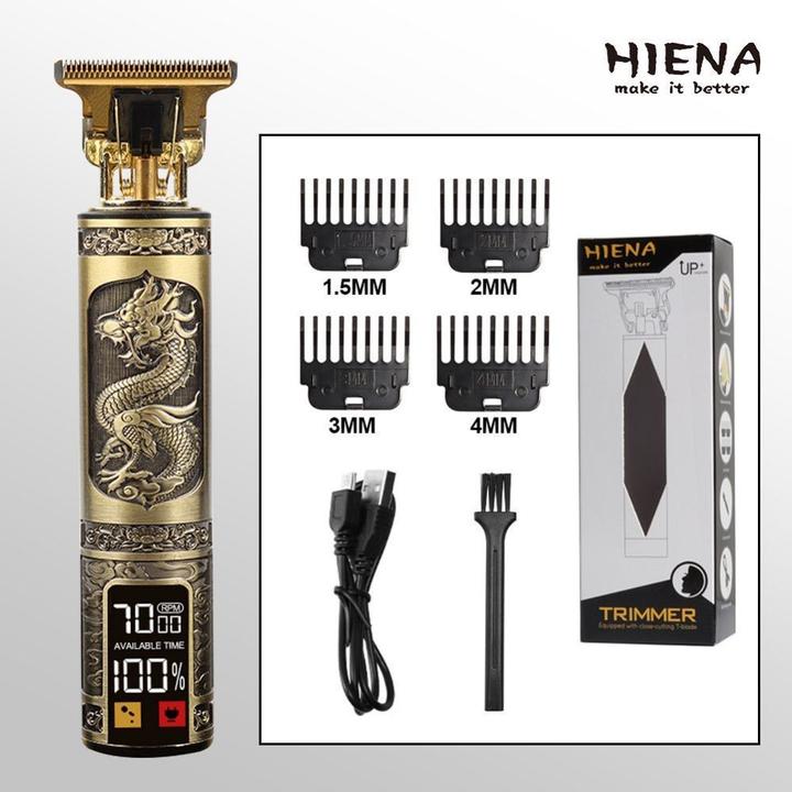 Produktbild Berdsen Consumer electronics OEM Hair clipper with display LED and replacable combs T9 (dragon motif) gold