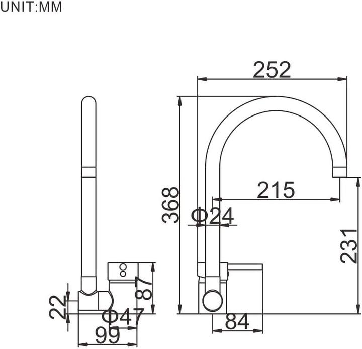 Actual product image Ibergrif Klappbarer Vorfenster-Wasserhahn