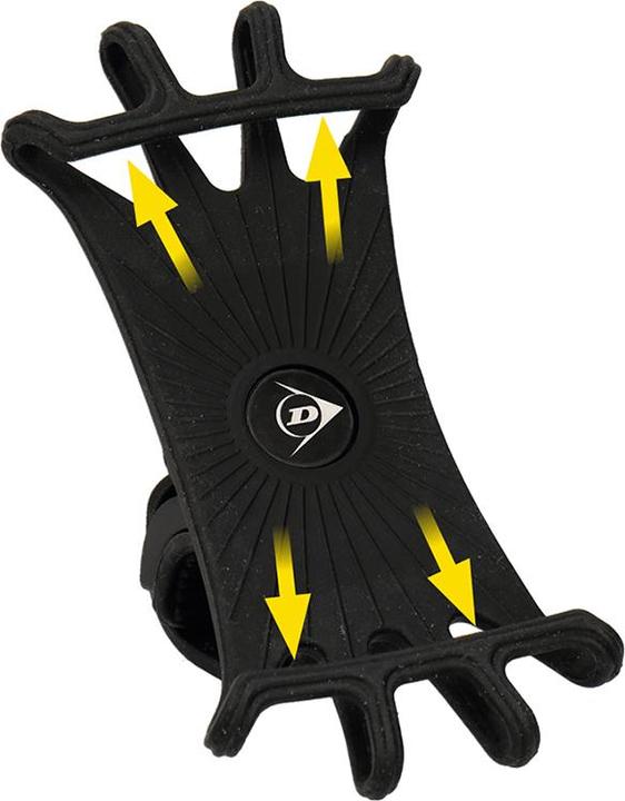 Dunlop Fahrradtelefonhalter 10-15 cm drehbar (Schwarz)