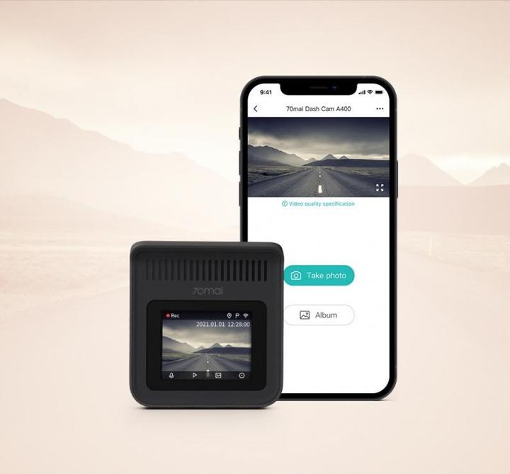 Productafbeelding 70mai Xiaomi Dash Cam A400 Raudon track recorder (Ingebouwde microfoon, Nachtzicht, WiFi, QHD)