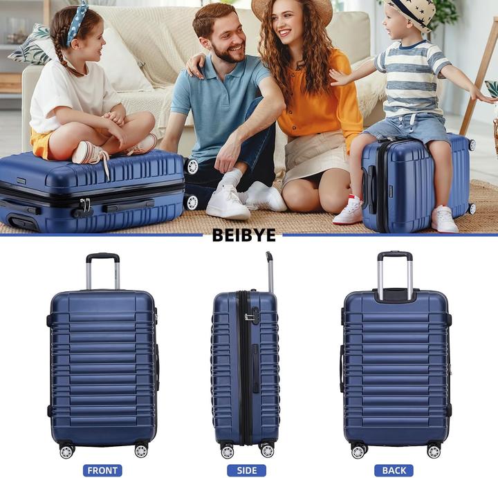 Produktbild Beibye Hartschalen-Kofferset mit Zwillingsrollen (Handgepäck (bis 50l), M (50 - 90l), L (90 - 115l))
