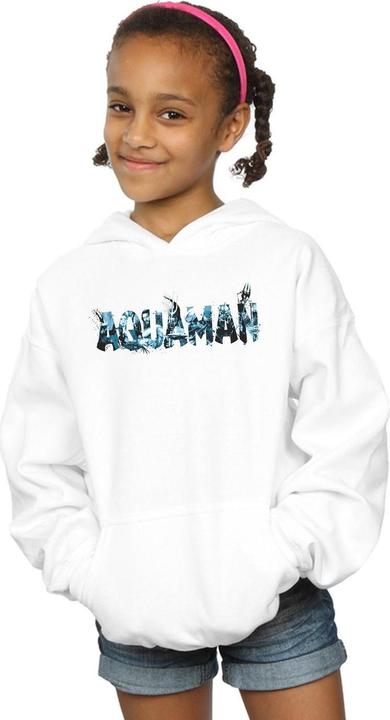 Immagine prodotto Aquaman Text Logo Felpa con Cappuccio Ragazze (152, 158)