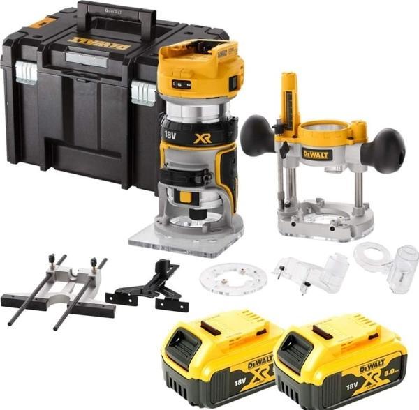 Immagine prodotto DeWalt DCW 604 P2 Affleureuse/Défonceuse sans fil 18V 55 mm + 2x Batterie 5,0Ah + Chargeur + Coffre