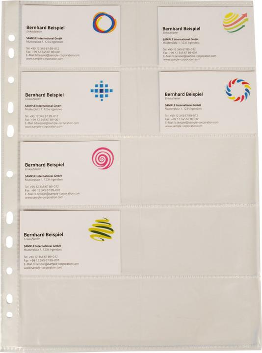 Image du produit Q-Connect Montrer les poches pour les cartes de visite (86 x 56 mm, 1 x)