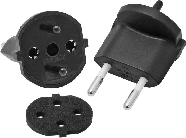Actual product image Max Hauri Fix adapter contour plug 2-pole (Type 11, CEE 7/17)