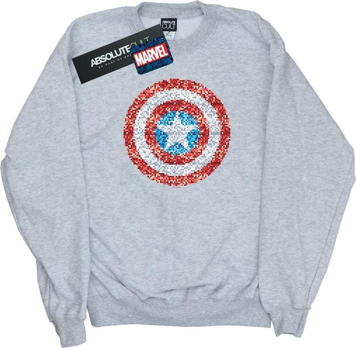 Actual product image Womens/Ladies Captain America Pixelated Shield Sweatshirt (M)