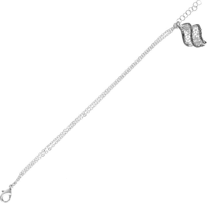 Produktbild Ottaviani Rhodium-plated bracelet with black diamond glitter