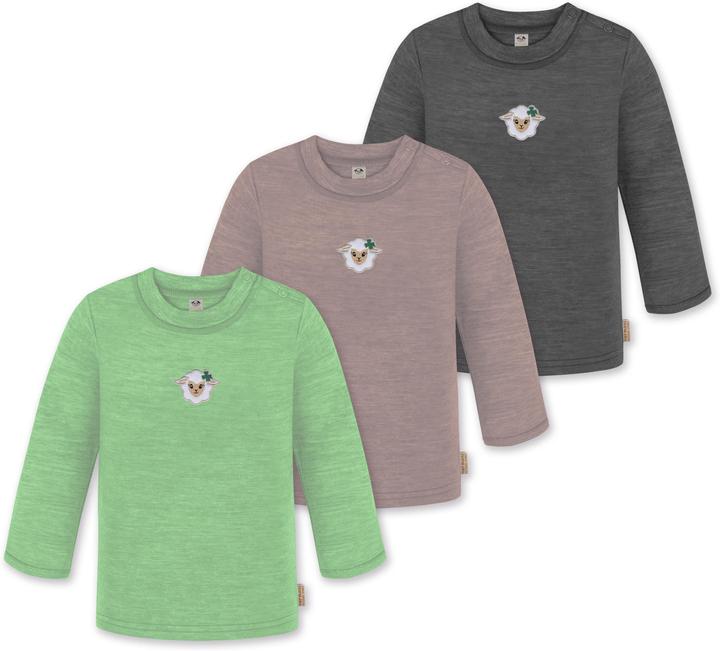 Actual product image Normani 3-pack baby merino longsleeve "Taupo" - 9475 (62)