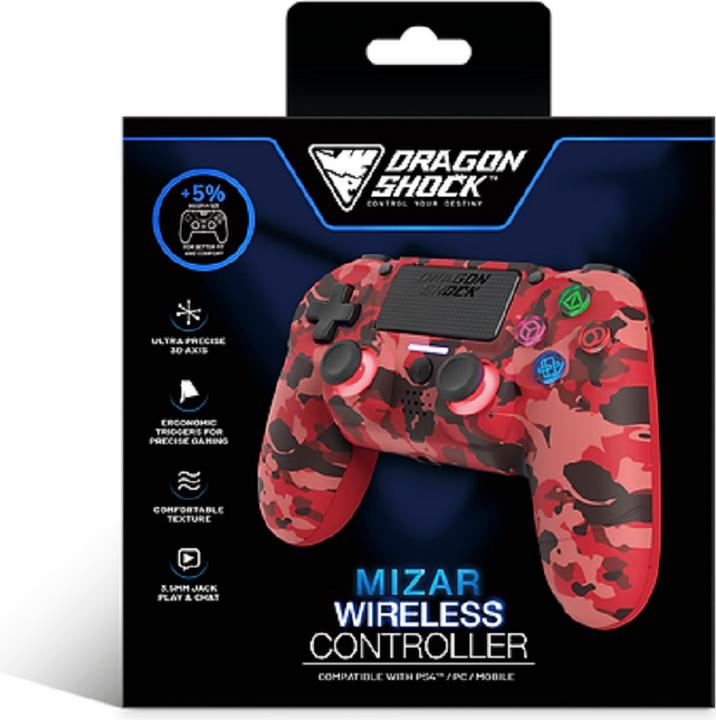 Immagine prodotto DragonShock Controller Miraz Wireless rosso mimetico PS4 (PS4)