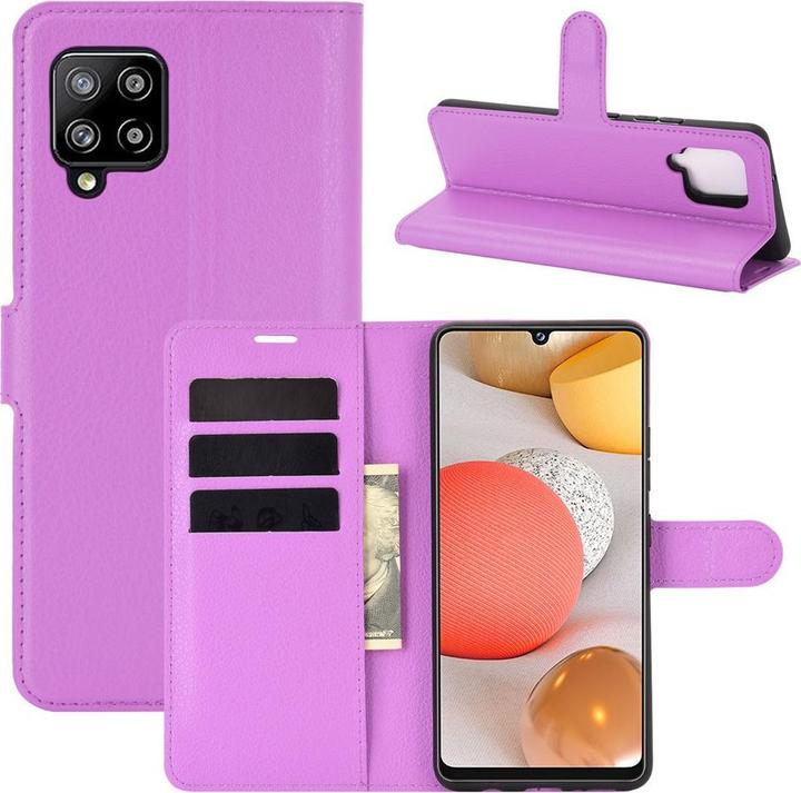Actual product image Cover-Discount Galaxy A42 - leather case cover purple (Samsung Galaxy A42 5G)