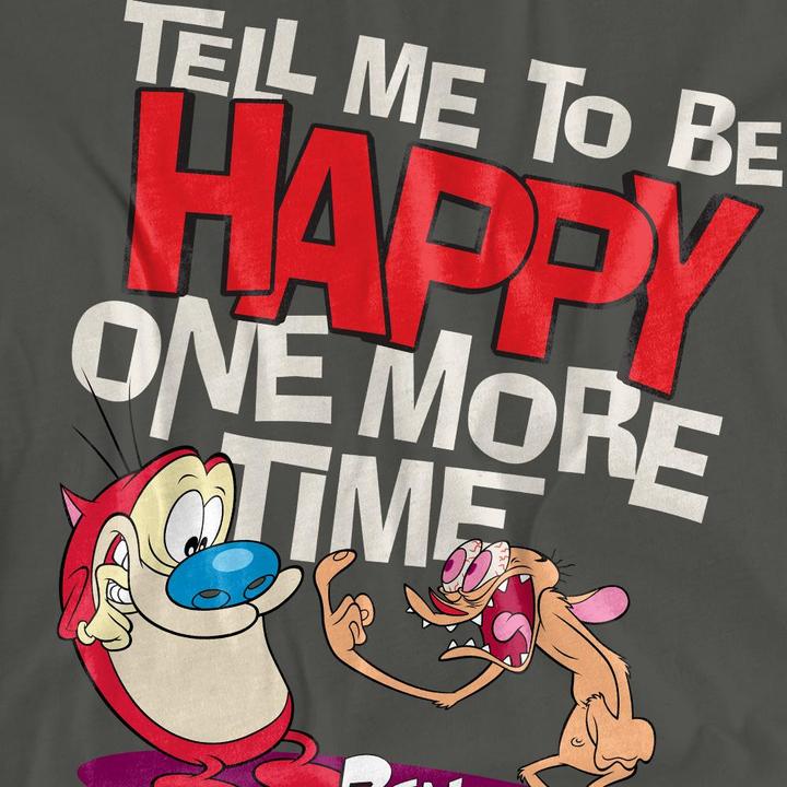 Immagine prodotto Ren & Stimpy Tell Me To Be Happy Maglietta Adulto Unisex (S)